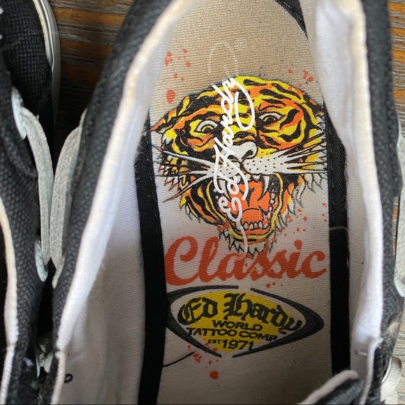 Ed Hardy canvas slip on boat shoes - Picture 4 of 7
